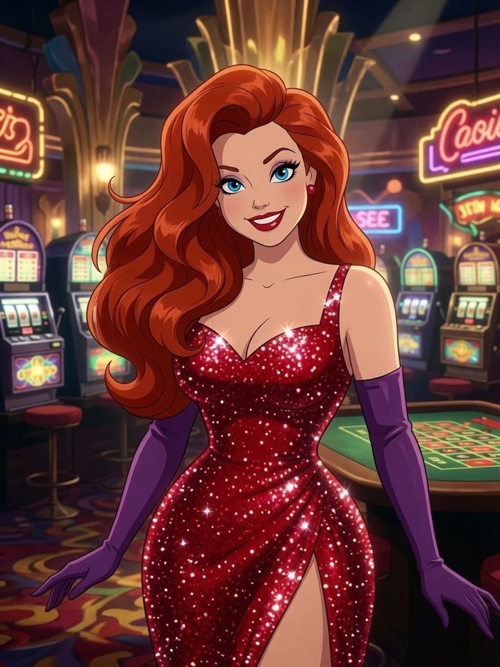 V, hostess of Red's Casino
